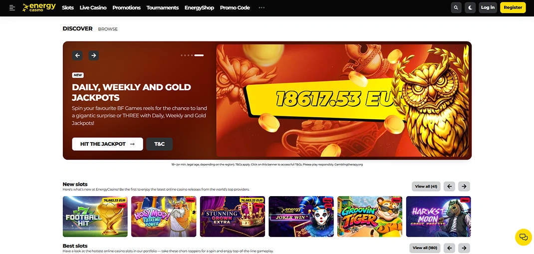 30 darmowych spinów Energy Casino — promocja pod lupą